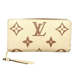 Louis Vuitton Empreinte Zippy Wallet Cream Roses Beige Tan LV Zip